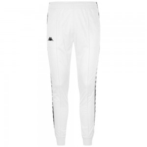 Kids' Kappa 222 Banda Rastoria Slim Pants White | BF7309421