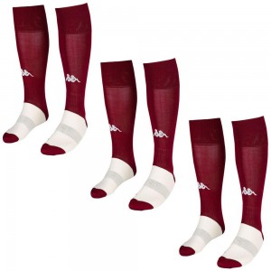 Kids' Kappa 4 Football Wulgar 3pack Socks Red | ZN6942507