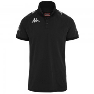 Kids' Kappa 4 Soccer Caldes Polo Shirt Black | YU4089371