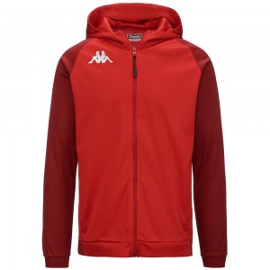 Kids' Kappa 4 Soccer Tortona Hoodie Red | JK7830429