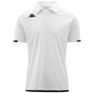 Kids' Kappa Kombat Abiacy Polo Shirt White | NJ4021638