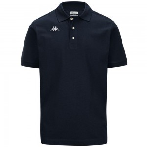 Kids' Kappa Logo Holiver Mss Polo Shirt Navy | FT9148573