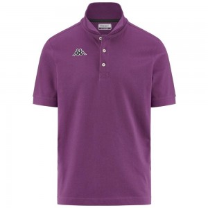 Kids' Kappa Logo Holiver Mss Polo Shirt Purple | TP3652789