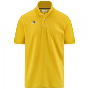 Kids' Kappa Logo Holiver Mss Polo Shirt Yellow | XF3724819