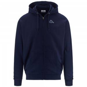 Kids' Kappa Logo Jackus Slim Hoodie Blue | RV8230965