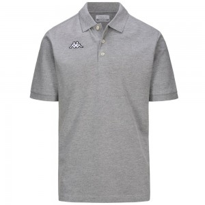 Kids' Kappa Logo Sharas Mss Polo Shirt Grey | FA2758360