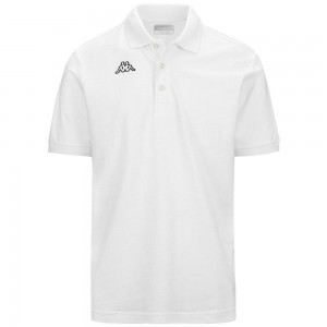 Kids' Kappa Logo Sharas Mss Polo Shirt White | OR0746138