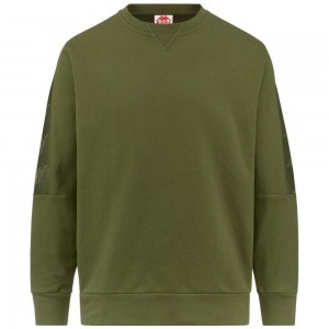 Men Kappa 222 Banda 10 Eniko Sweater Green | UF7154293