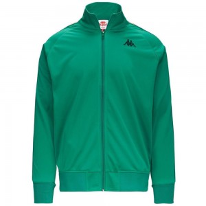 Men Kappa 222 Banda Anniston Graphiktape Jacket Green | GD8905371