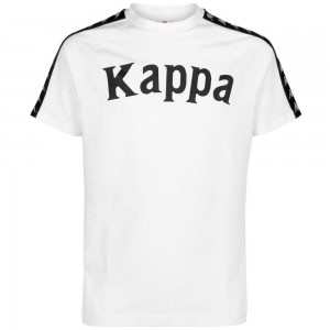 Men Kappa 222 Banda Balima T-Shirt White | ZU0972841