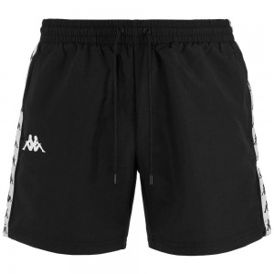 Men Kappa 222 Banda Coney Swimwear Black | WF2346195