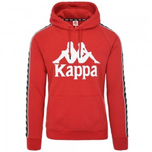 Men Kappa 222 Banda Hurtado Hoodie Red | XS2974065