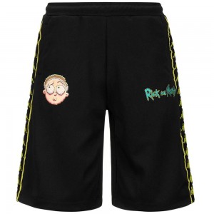 Men Kappa 222 Banda Myo Warner Bros Shorts Black | DO6203598