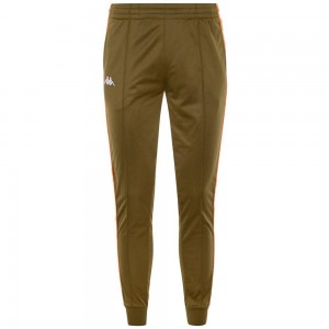 Men Kappa 222 Banda Rastoria Slim Pants Brown | HI4179306