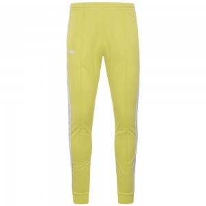 Men Kappa 222 Banda Rastoria Slim Pants Yellow | TN5408291