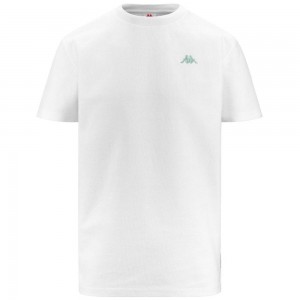 Men Kappa 222 Banda Selmo T-Shirt White | ZU0851374