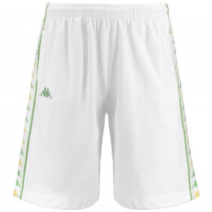 Men Kappa 222 Banda Treadsi Shorts White | AB7324109