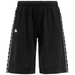 Men Kappa 222 Banda Treadwellz Shorts Black | KL7495210