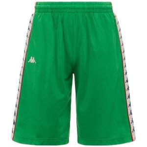 Men Kappa 222 Banda Treadwellz Shorts Green | OH3859462