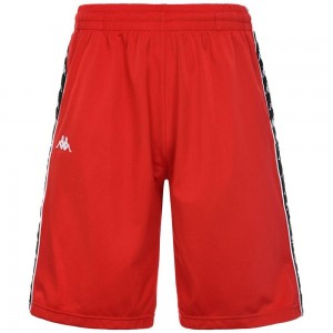 Men Kappa 222 Banda Treadwellz Shorts Red | JV1635274