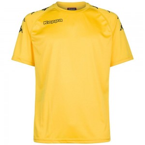 Men Kappa 4 Football Castolo Jersey Yellow | MD4032659