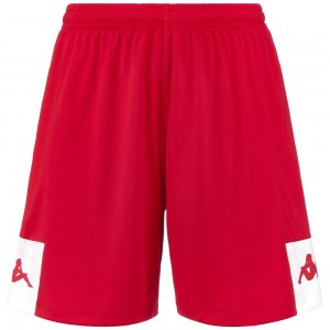 Men Kappa 4 Football Daggo Shorts Red | HB5286390