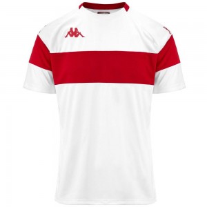 Men Kappa 4 Football Dareto Jersey White | XG3751028