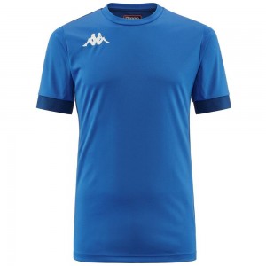 Men Kappa 4 Football Dervio Jersey Blue | YR7308695