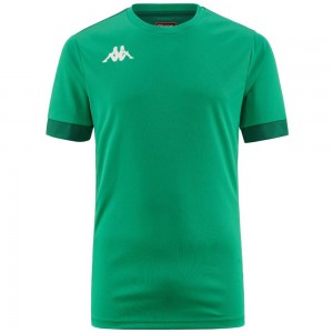 Men Kappa 4 Football Dervio Jersey Green | RK5687301