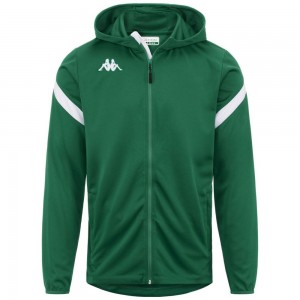 Men Kappa 4 Football Dolve Hoodie Green | WD0785941