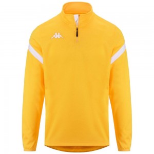 Men Kappa 4 Football Dolvole Sweater Yellow | PJ4509271