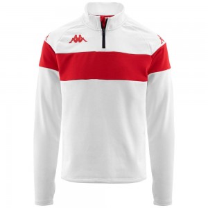 Men Kappa 4 Football Dovare Sweater White | CA9281560