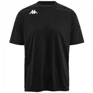 Men Kappa 4 Football Dovo Jersey Black | NS8954670