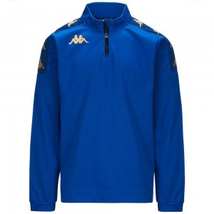 Men Kappa 4 Football Gassolo Sweater Blue | VY7143069