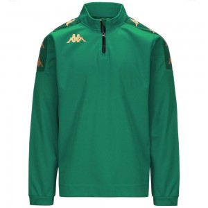 Men Kappa 4 Football Gassolo Sweater Green | YD7243056