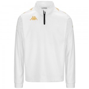 Men Kappa 4 Football Gassolo Sweater White | XA9374065