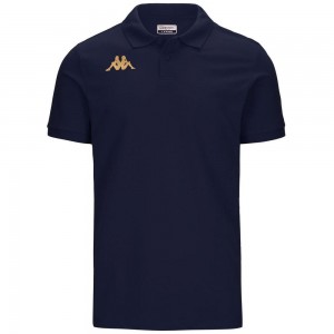 Men Kappa 4 Football Gastio Polo Shirt Navy | RB6952071