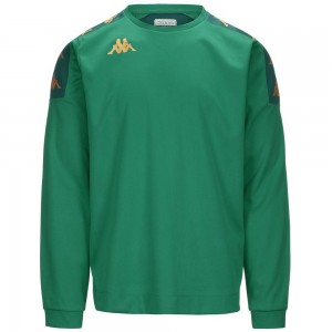 Men Kappa 4 Football Gaverno Sweater Green | ZJ6740538