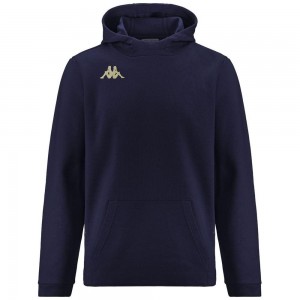 Men Kappa 4 Football Giordi Hoodie Navy | SF1368509