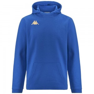 Men Kappa 4 Football Giordizi Hoodie Blue | UT4235890