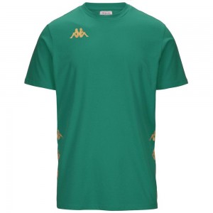 Men Kappa 4 Football Giovo T-Shirt Green | OQ2370514