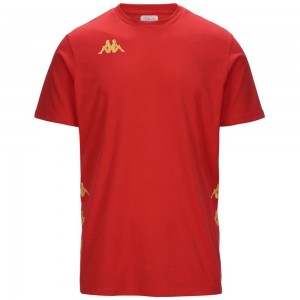 Men Kappa 4 Football Giovo T-Shirt Red | EV6495807