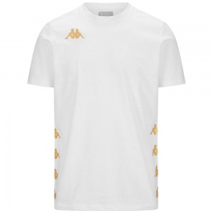 Men Kappa 4 Football Giovo T-Shirt White | AG8459762