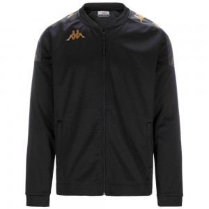 Men Kappa 4 Football Giullio Jacket Black | IE7328019