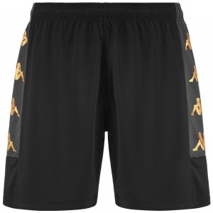 Men Kappa 4 Football Gondo Shorts Black | NO3017492