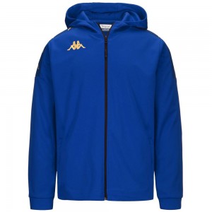 Men Kappa 4 Football Grevolo Hoodie Blue | DT0614578