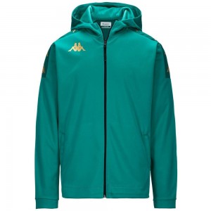 Men Kappa 4 Football Grevolo Hoodie Green | PG5138064