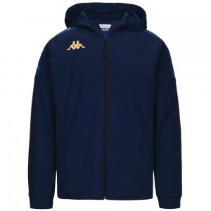 Men Kappa 4 Football Grevolo Hoodie Navy | BF0748956