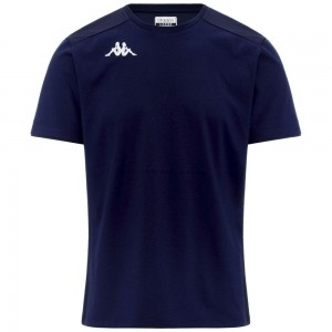 Men Kappa 4 Football Nayba T-Shirt Navy | DP7685932