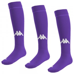 Men Kappa 4 Football Penao 3pack Socks Purple | RU4051876